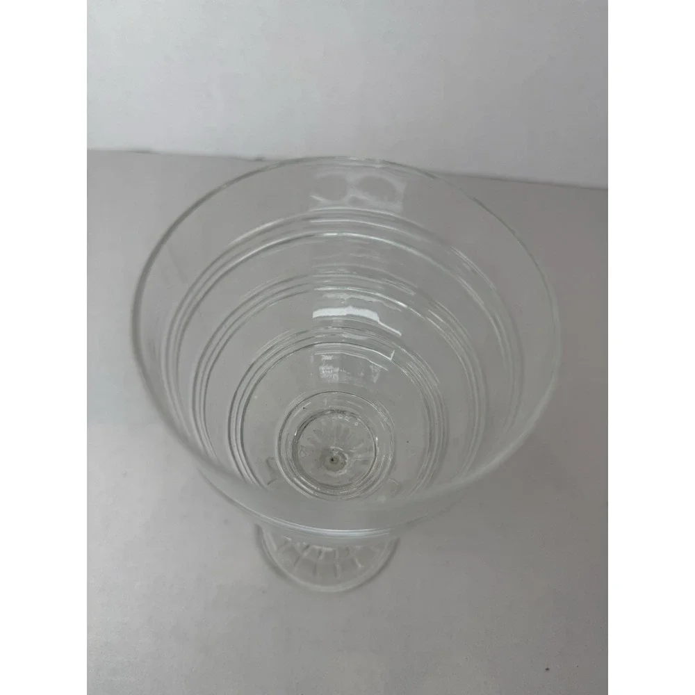 Anchor Hocking Banded Ring Crystal Clear 7 1/4